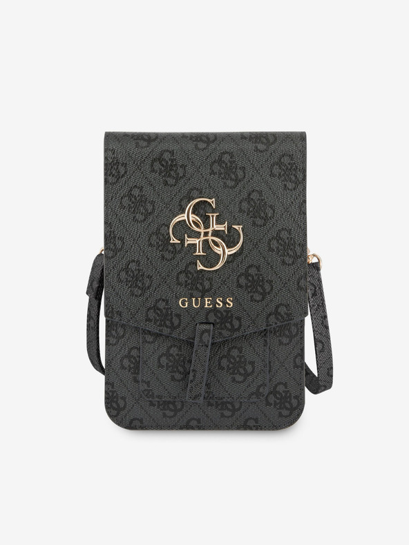 Guess PU 4G Metal Logo Taška na Telefon Grey Ovitek za telefon