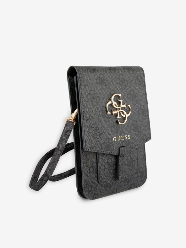 Guess PU 4G Metal Logo Taška na Telefon Grey Ovitek za telefon