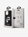 Karl Lagerfeld 3D gumijast hrbtni ovitek Karl and Choupette za iPhone 13 Pro Max Black Karl Lagerfeld