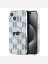 Karl Lagerfeld Karl Lagerfeld IML galvaniziran hrbtni pokrov Karl Head za iPhone 15 pro prozoren