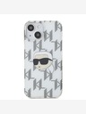 Karl Lagerfeld Karl Lagerfeld IML galvaniziran hrbtni pokrov Karl Head za iPhone 15 pro prozoren