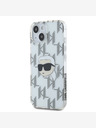 Karl Lagerfeld Karl Lagerfeld IML galvaniziran hrbtni pokrov Karl Head za iPhone 15 pro prozoren