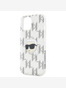 Karl Lagerfeld Karl Lagerfeld IML galvaniziran hrbtni pokrov Karl Head za iPhone 15 pro prozoren