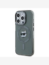 Karl Lagerfeld Karl Lagerfeld IML Choupette Head Metal Frame MagSafe Back Cover za iPhone 15 Pro Black Black