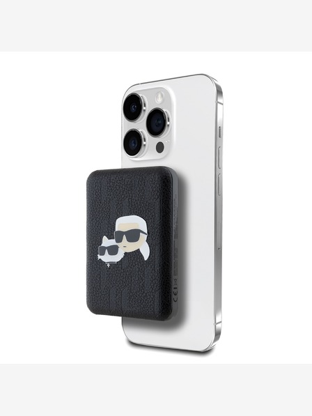 Karl Lagerfeld Karl Lagerfeld Embossed K&CH Heads MagSafe Powerbank 5000mAh Black Black