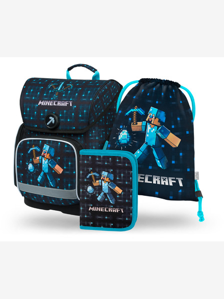 BAAGL  Ergo Minecraft Blue Axe Šolski komplet