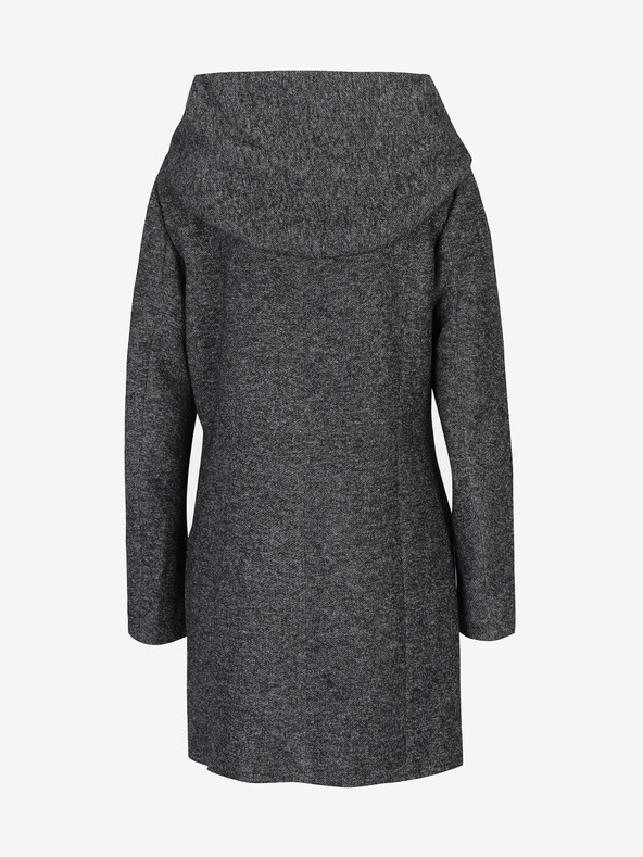 ONLY Temno siv žitni lahki plašč s kapuco ONLY Sedona