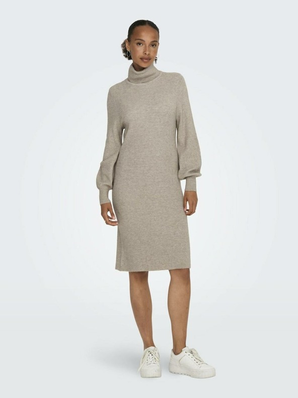 ONLY Bež ustvarjeni pleteni ženski pulover ONLY Sasha