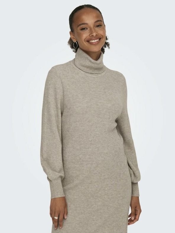 ONLY Bež ustvarjeni pleteni ženski pulover ONLY Sasha