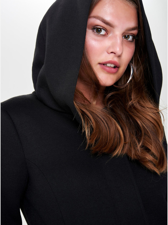 ONLY Črn lahek ženski plašč s kapuco ONLY Sedona