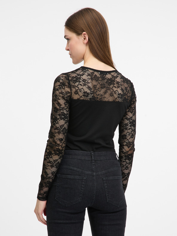 Orsay Črn ženski bodi z dolgimi rokavi ORSAY