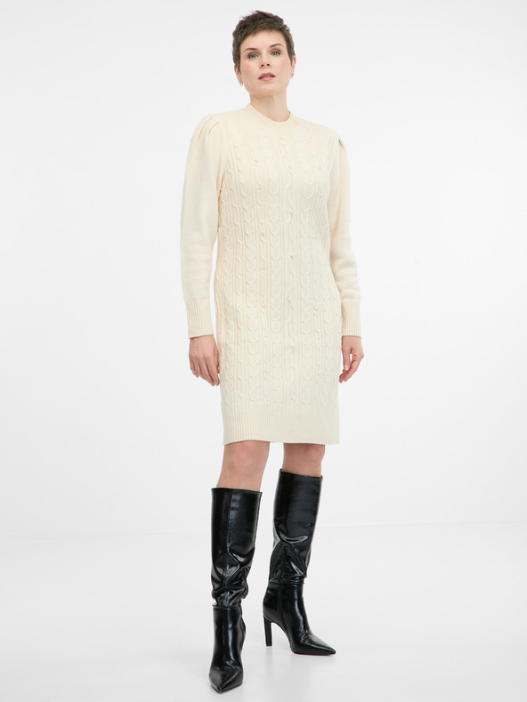 Orsay Kremasta ženska pulover obleka ORSAY