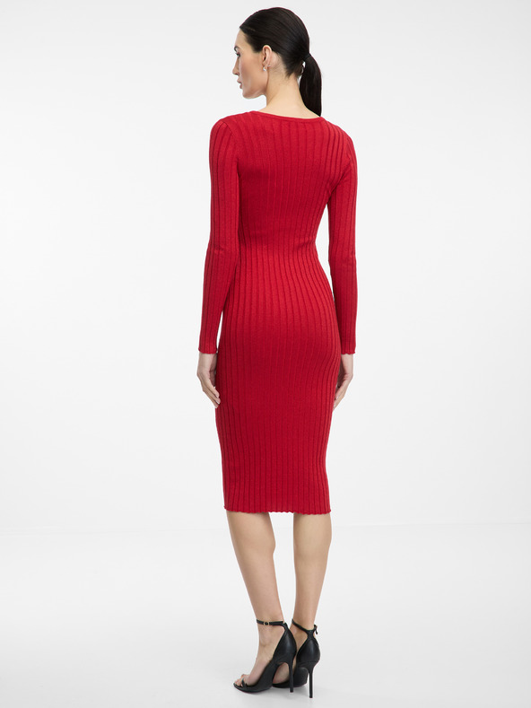 Orsay Rdeča ženska midi obleka ORSAY