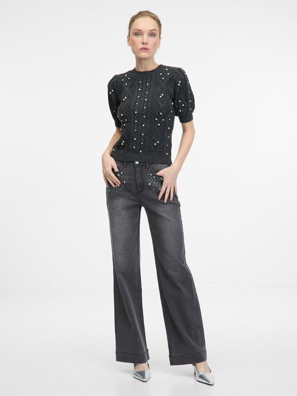 Orsay Temno siv ženski pulover ORSAY