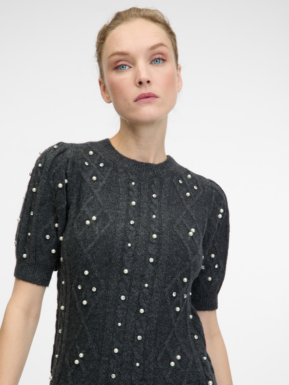 Orsay Temno siv ženski pulover ORSAY