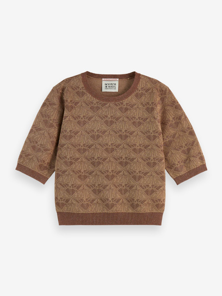 Scotch & Soda Rjava ženska vzorčasta jopa Scotch & Soda