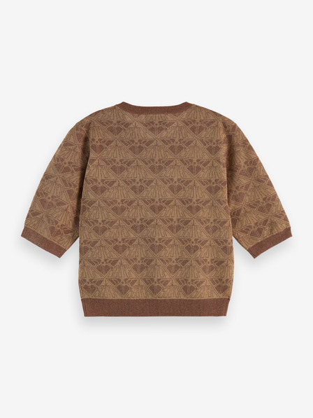 Scotch & Soda Rjava ženska vzorčasta jopa Scotch & Soda