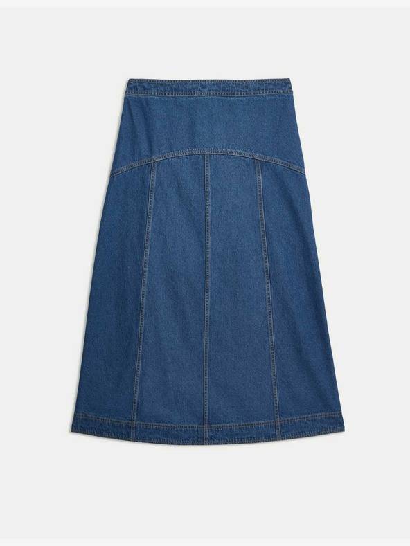 Marks & Spencer Midi krilo iz džinsa z okrasnimi šivi Marks & Spencer mornarsko modra