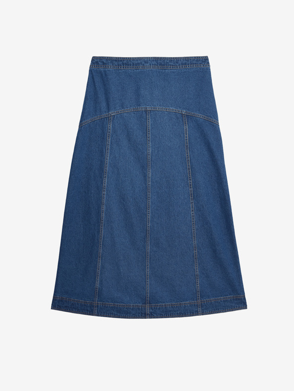 Marks & Spencer Midi krilo iz džinsa z okrasnimi šivi Marks & Spencer mornarsko modra