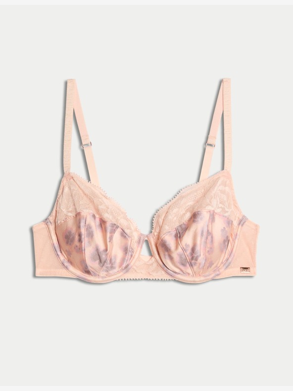 Marks & Spencer Balkonetni nedrček s spodnjim delom, svilen z motivom češnjevega cveta, velikost 4, z motivom češnjevega cveta. A-E Marks & Spencer oranžna