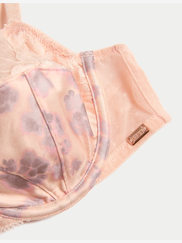 Marks & Spencer Balkonetni nedrček s spodnjim delom, svilen z motivom češnjevega cveta, velikost 4, z motivom češnjevega cveta. A-E Marks & Spencer oranžna