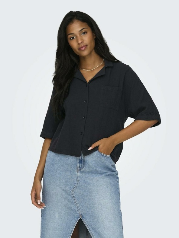 ONLY Temno siva ženska bluza ONLY Thyra