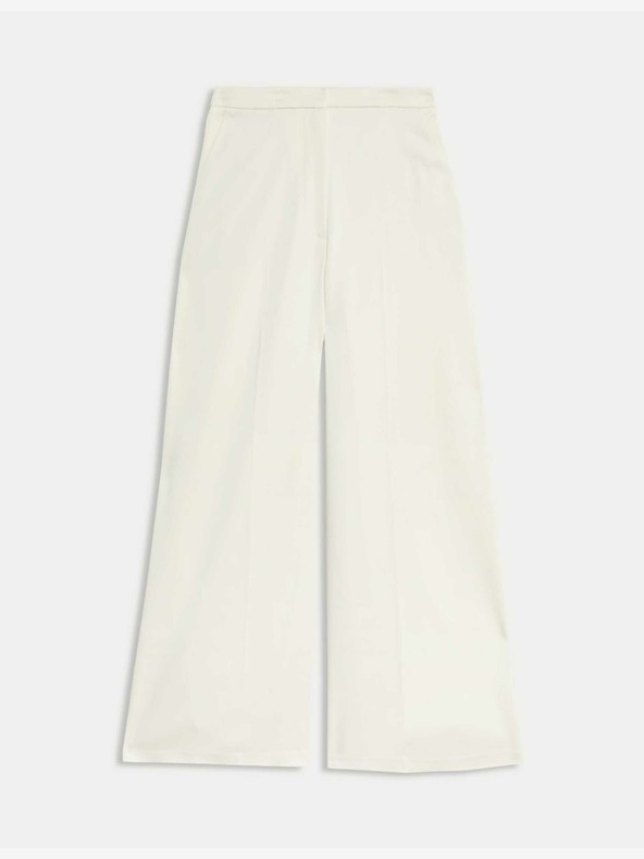 Marks & Spencer Satenaste palazzo hlače z elastičnim pasom Marks & Spencer kremna