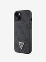 Guess Guess PU 4G Strass Triangle Metal Logo Back Cover za iPhone 15 Black