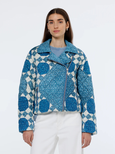 Scotch & Soda Modra ženska vzorčasta jakna Scotch & Soda
