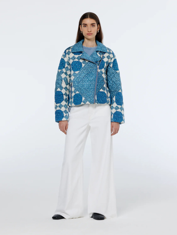 Scotch & Soda Modra ženska vzorčasta jakna Scotch & Soda