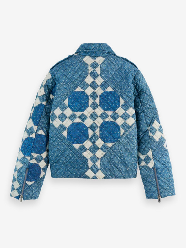 Scotch & Soda Modra ženska vzorčasta jakna Scotch & Soda