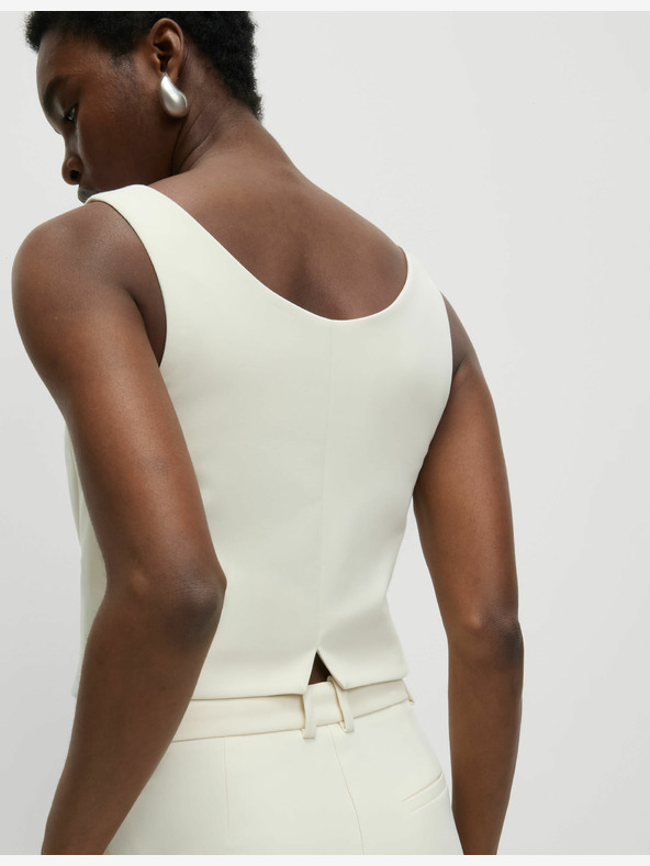 Marks & Spencer Nekoliko prilegajoči se telovnik Marks & Spencer umazano bele barve