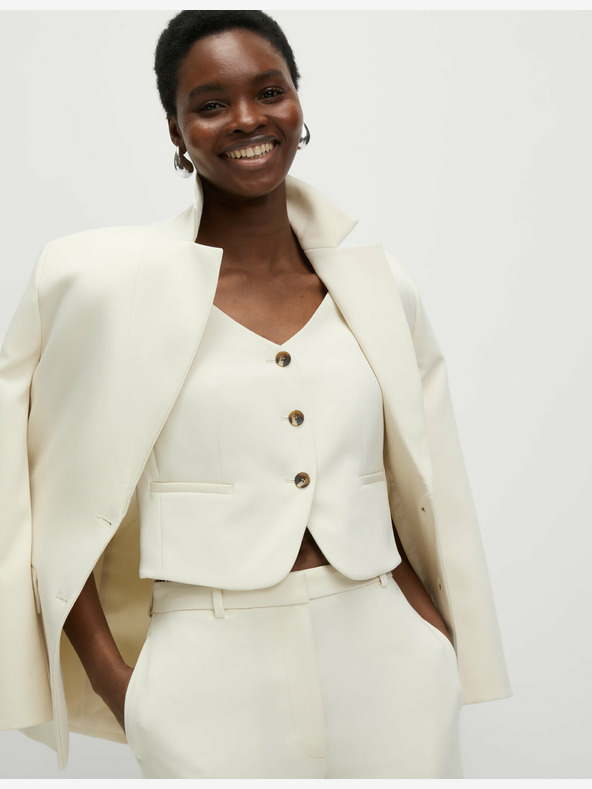 Marks & Spencer Nekoliko prilegajoči se telovnik Marks & Spencer umazano bele barve