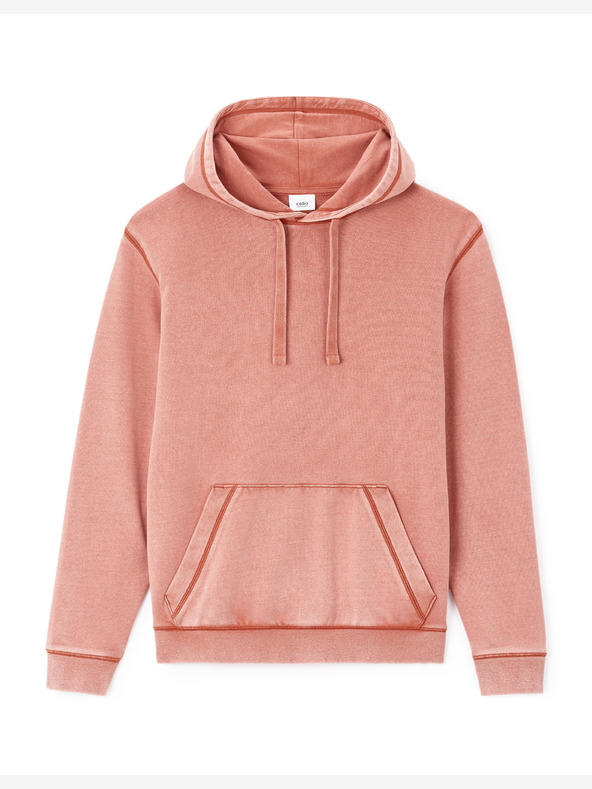 Celio Oranžna moška jopa s kapuco Celio Leblitch