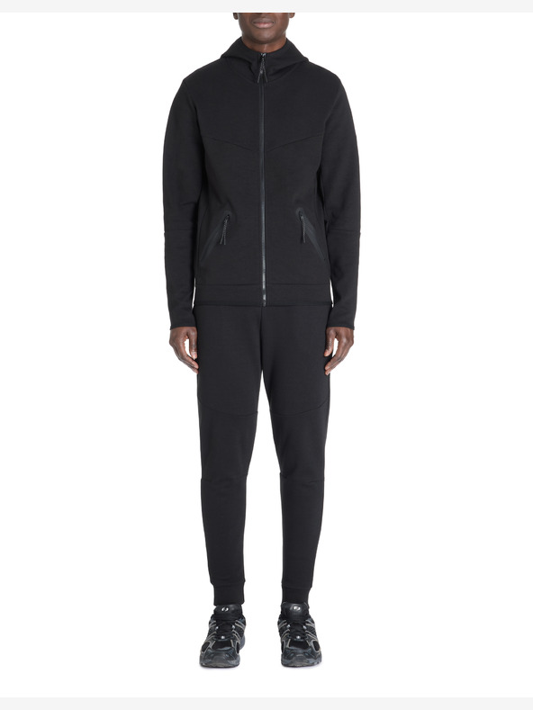 Celio Črna moška jopa z zadrgo in kapuco Celio Lenewyoke