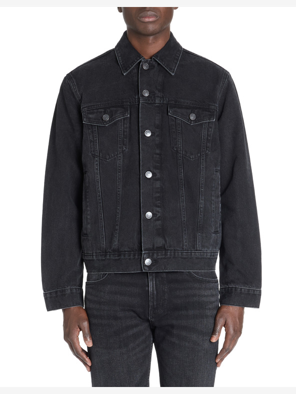 Celio Črna moška jakna iz džinsa Celio Gudens