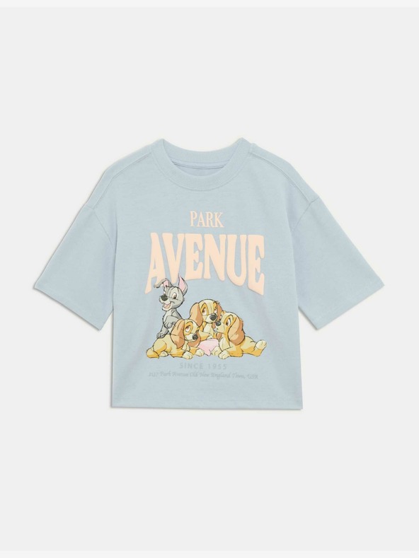 Marks & Spencer Majica iz čistega bombaža Lady and the Tramp™ (1-8 let) Marks & Spencer modra