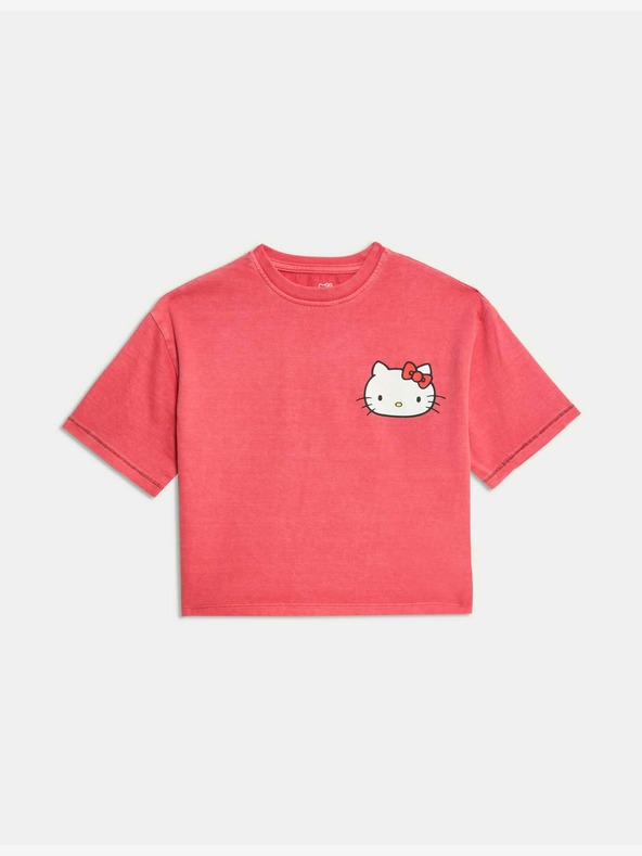 Marks & Spencer Majica Hello Kitty™, iz čistega bombaža (1-8 let) Marks & Spencer rdeča