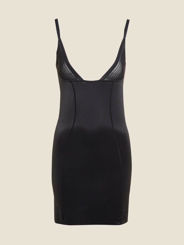 Marks & Spencer Vezen in oblikujoč prosojen kombinezon brez všitega modrčka Marks & Spencer črn