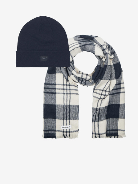 Jack & Jones Jack & Jones Frost moška temno modra kapa in šal