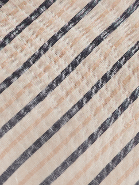 Scotch & Soda Bež moške črtaste hlače s platnom Scotch & Soda