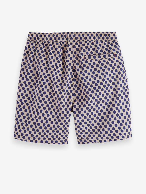 Scotch & Soda Modre in bež moške vzorčaste kopalke Scotch & Soda