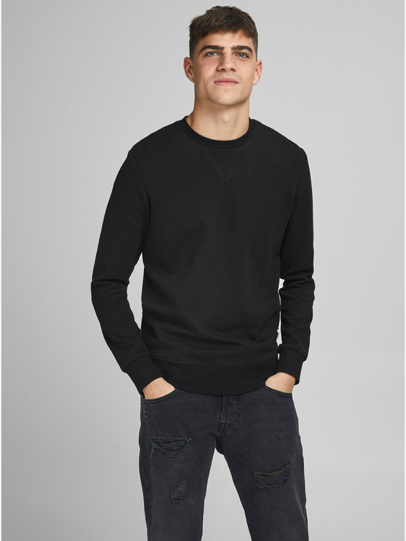 Jack & Jones Črna osnovna jopa s kapuco Jack & Jones