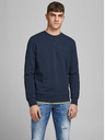 Jack & Jones Temno modra osnovna jopa s kapuco Jack & Jones