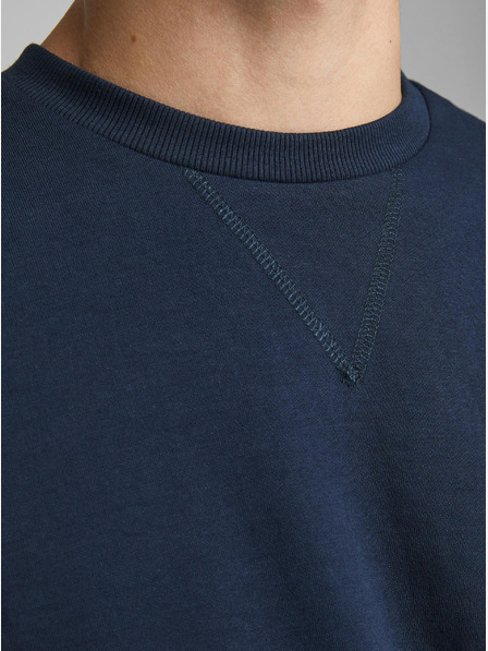 Jack & Jones Temno modra osnovna jopa s kapuco Jack & Jones