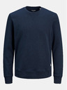 Jack & Jones Temno modra osnovna jopa s kapuco Jack & Jones