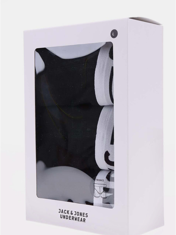 Jack & Jones Komplet treh moških črnih boksaric Jack & Jones Sense