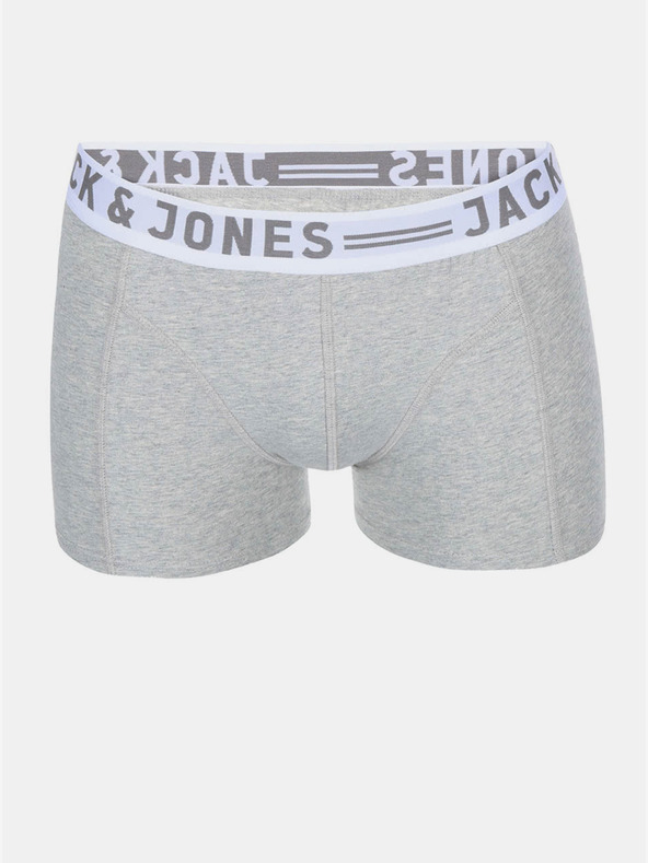 Jack & Jones Komplet treh moških boksaric Jack & Jones Sense v beli, črni in sivi barvi