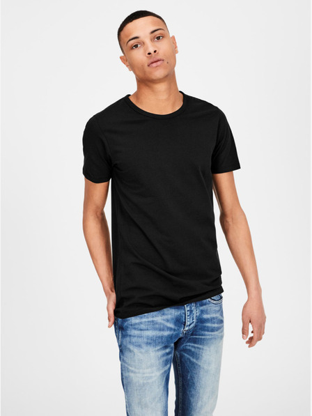 Jack & Jones Črna osnovna majica Jack & Jones Basic