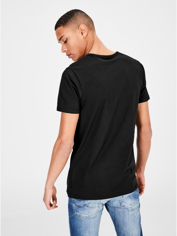 Jack & Jones Črna osnovna majica Jack & Jones Basic